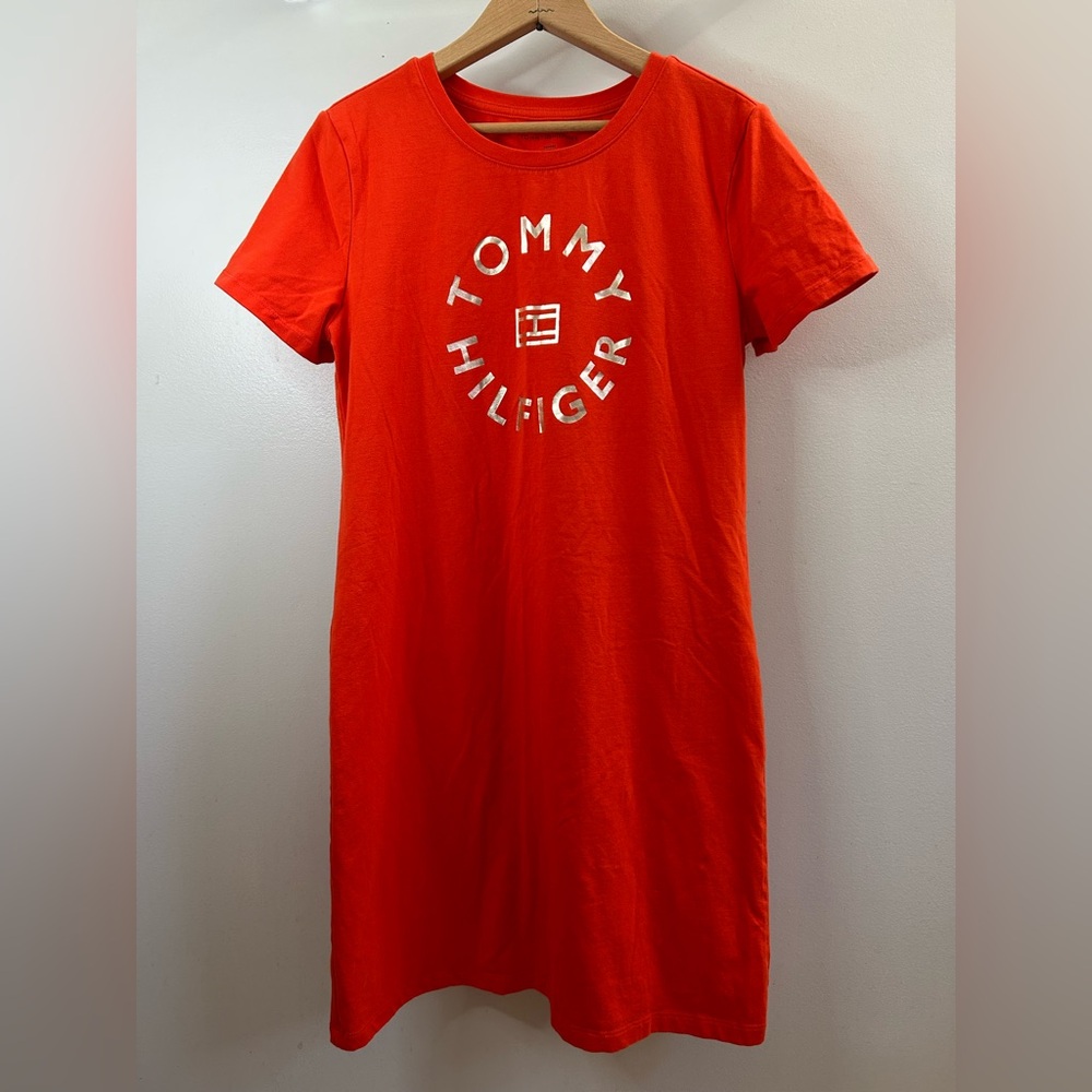 Tommy Hilfiger Orange t shirt Dress medium size